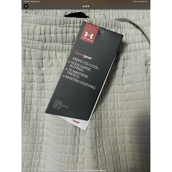 Under Armour Unstoppable Fleece Grid Joggers Cream 1386544-110 Men's‎ Size LARGE - Picture 5 of 15